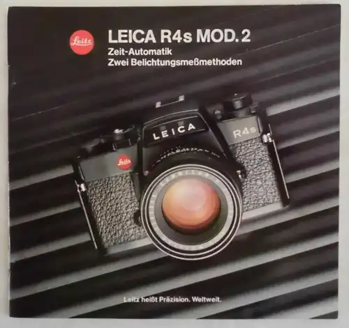 Leica R4-s MOD. 2 Zeit-Automatik, zwei Belichtungsmeßmethoden  - Liste 111-203 (Werbeprospekt)