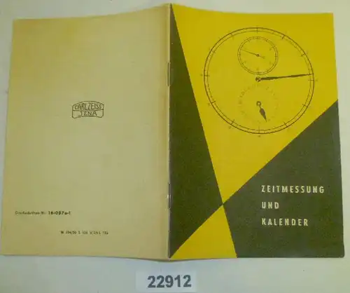 Zeitmessung und Kalender Carl Zeiss Jena