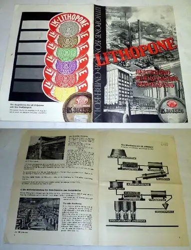 Publicité / Publicité Brochure Lithopone Fabrication, fer, utilisation