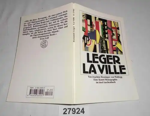 Fernand Leger La Ville - Une Monographie d'Art (Livre de poche de l'île 1705)