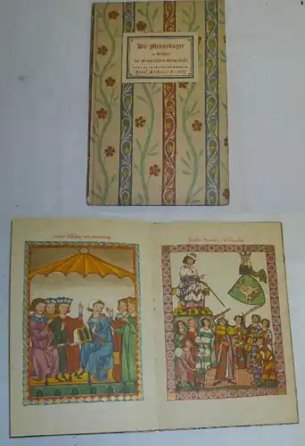 Les chanteurs de Minness en images du manuscrit Manessien