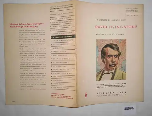 Im Dienste der Menschheit: David Livingstone - Volk und Wissen Sammelbücherei, Dichtung und Wahrheit Serie F Band 3