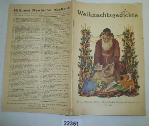 Weihnachtsgedichte (Hilgers Deutsche Bücherei Nr. 375)
