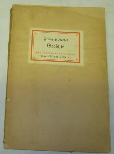 Livre d'île n° 59: Friedrich Hebbel - poèmes