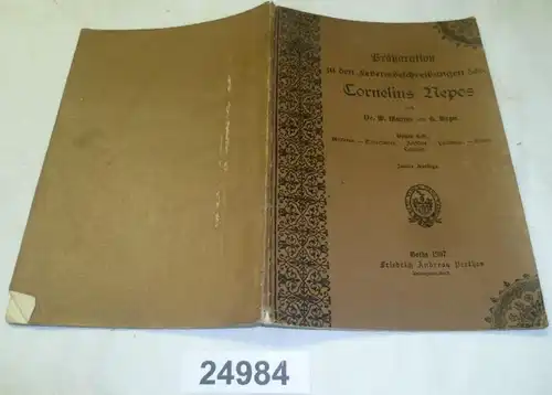 Präparation zu den Lebensbeschreibungen des Cornelius Nepos, 1. Heft: Miltiades - Themistokles - Aristides - Pausanias -