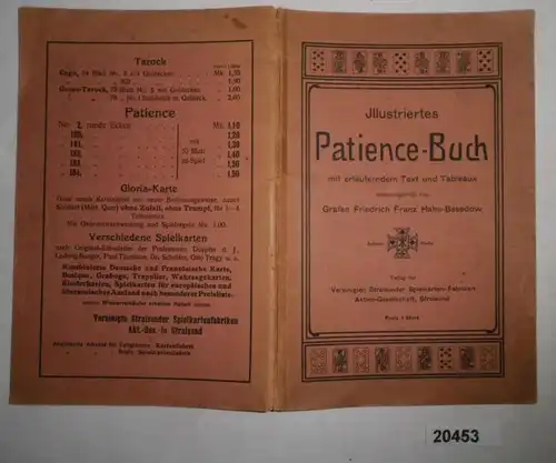 Illustriertes Patience-Buch mit erläuterndem Text und Tableaux