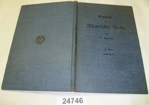 Grundriß des Bürgerlichen Rechts unter Berücksichtigung des römischen und gemeinen Rechts: IV. Band Familienrecht