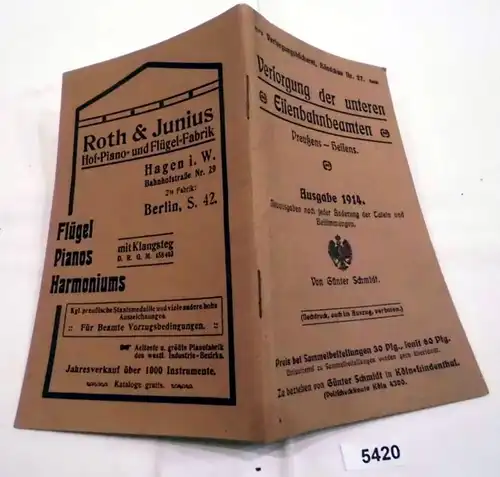 Versorgung der unteren eisenbahnbeamten Preußens-Hessens (Versorgungsbücherei, Bändchen Nr. 27) Ausgabe 1914