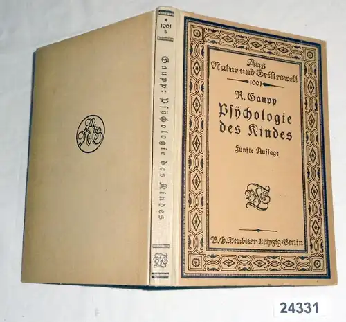 Psychologie de l'enfant CAus Nature et monde de la pensée Collection présentation scientifique et compréhensive 1001. Band)