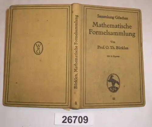 Collection Göschen - Collection mathématique de formules