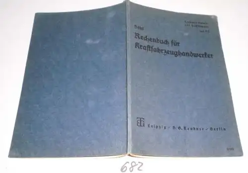 Rechenbuch für Kraftfahrzeughandwerker