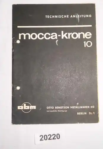 Guide technique mocca-krone 10: