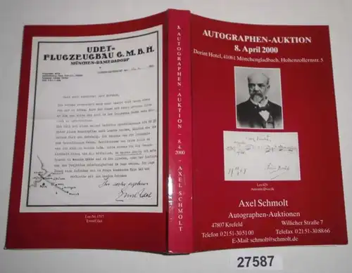 Autographen-Auktion 08. April 2000