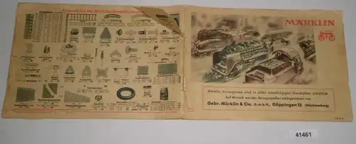 Märklin Klein-Catalogue - Extrait du catalogue Merkline D 12 de 1935/36