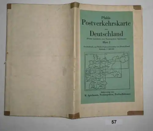 Pfuhls Postverkehrskarte von Deutschland, Blatt 2 (Weiter bearbeitet von Postinspektor Spielmann)