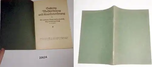 Satzung Wahlordnung und Krankenordnung der Reichsbahn-Betriebskrankenkasse Brandenburg-West in Kirchmöser