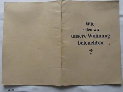 Wie sollen wir unsere Wohnung beleuchten? - Votrag Nr. 1