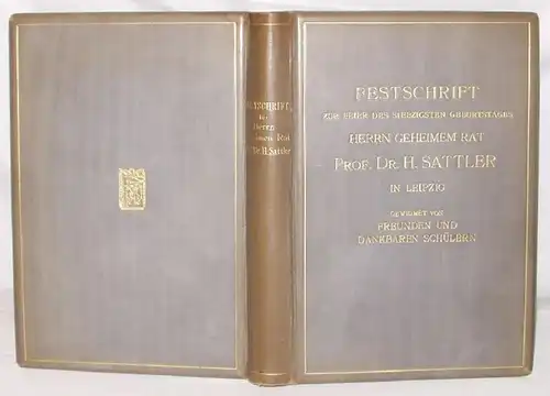 Archive pour l'ophtalmologie XC. (90) Band: Festschrift pour H. Sattler