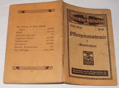 Anatomie végétale I (profession), 1212-1213