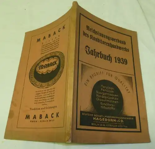 Reichsinnungsverband des Konditorenhandwerks Jahrbuch 1939