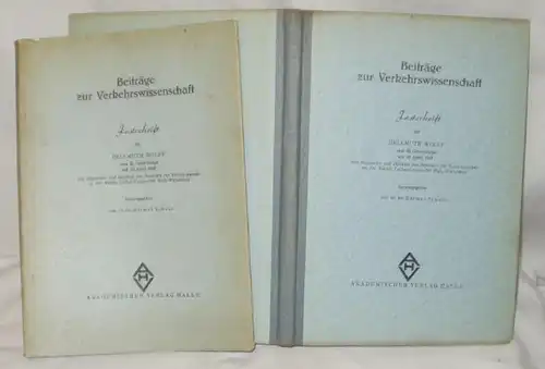Beiträge zur Verkehrswissenschaft. Festschrift für Hellmuth Wolff zum 65.Geburtstage am 10.April 1941 den Begründer und