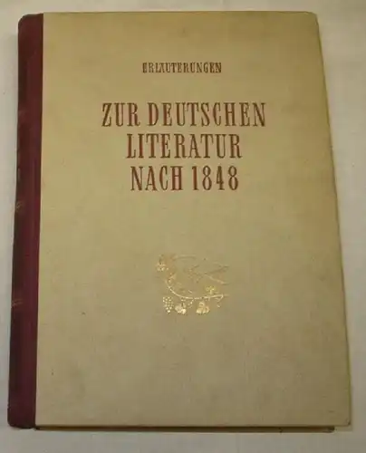Explications de la littérature allemande après 1848 - De la révolution bourgeoise au début de l'impéïnisme (aide