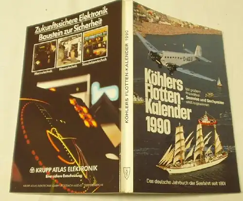 Köhler Flotter- Calendrier 1990 - L'annuaire allemand de la navigation depuis 1901