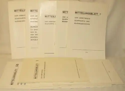 Mitteilungsblätter 1-10 DDR Arbeitskreis Schiffahrts- und Marinegeschichte