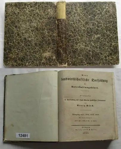 Neue landwirschaftliche Dorfzeitung mit Unterhaltungsblatt - Jahrgang 1843-45