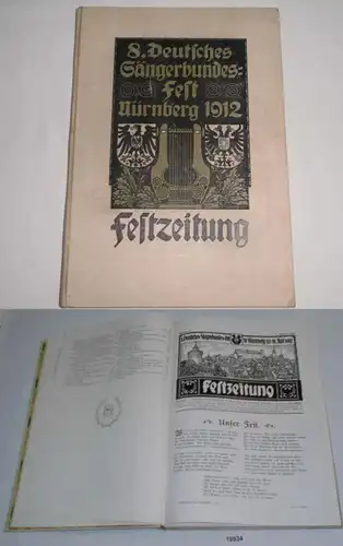 8. Festival allemand de Nuremberg 1912 Fête-Zeitung (Festzeitung) Nr. 1 à 11