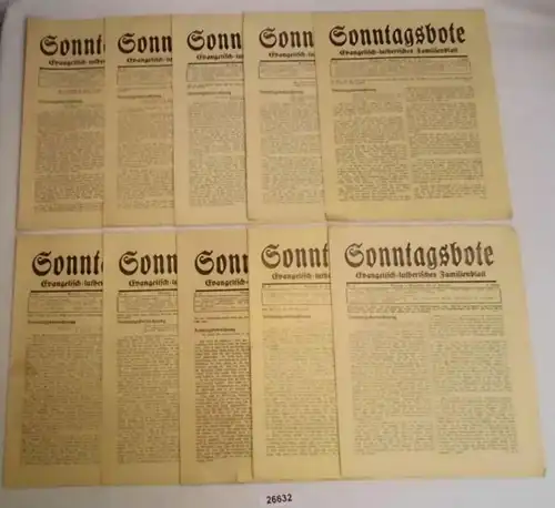 10 magazines: Messager du dimanche - Bulletin familial évangélique et luthérien 8e année 1931