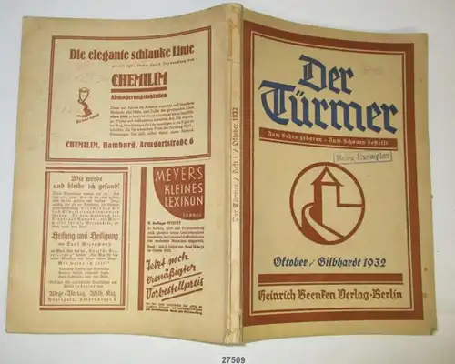 Le Tour - Revue mensuelle allemande / La ville de montagne, numéro 1, octobre. Gilbhardt 1932