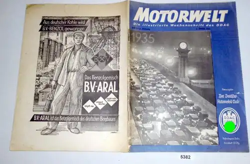 Motorwelt - Die Illustrierte Wochenschrift des DDAC, Heft 1, 4. Januar 1935, 32. Jahrgang