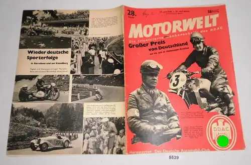 Motorwelt - La revue hebdomadaire illustrée du DDAC, 28e édition, 12 juillet 1935, 32e année