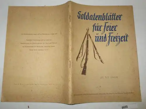 Soldatenblätter für Feier und Freizeit - Juni 1940