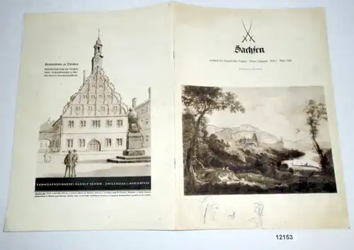 Sachsen - Zeitschrift des Heimatwerkes Sachsen 4. Jahrgang Heft 1 -  März 1940