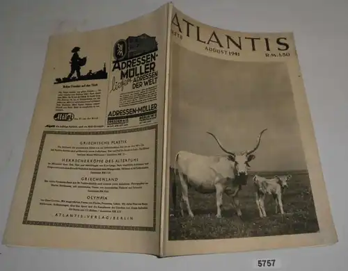 Atlantis - Pays/Vols/voyages, 13e année, numéro 8, août 1941