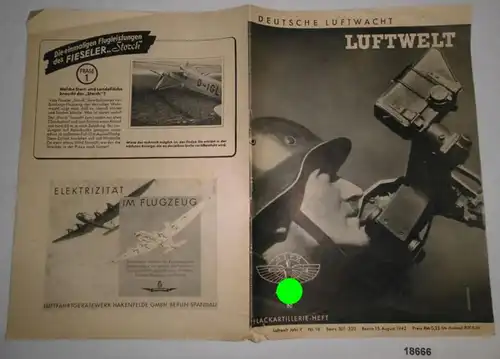 Deutsche Luftwacht Ausgabe Luftwelt, Jahr 9 Nr. 16, 15. August 1942