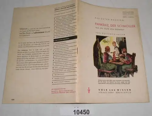 Pankraz, le Schmoller - De "Les gens de Seldwyla" (Volk et la connaissance de la poésie de collection et de vérité, série H, Ba