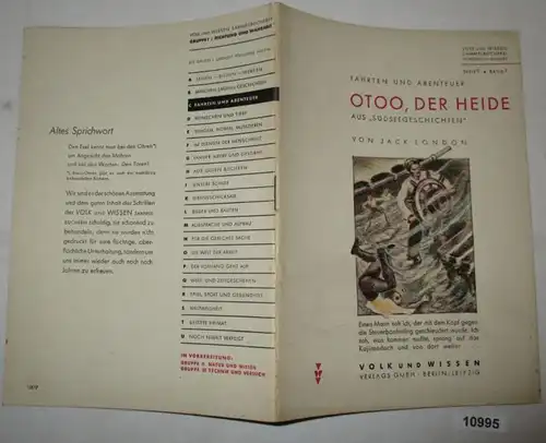 Otoo, der Heide, aus den "Südseegeschichten" (Volk und Wissen Sammelbücherei Dichtung un Wahrheit Serie C Band 3)