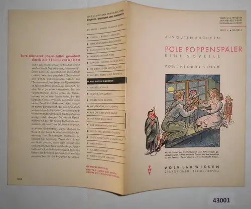 Aus guten Büchern: Pole Poppenspäler (eine Novelle) - Volk und Wissen Sammelbücherei, Dichtung und Wahrheit Serie H Band