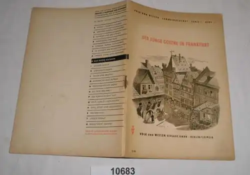 Le jeune Goethe à Francfort - sélection de poésie et de vérité (peuple et connaissance Livres de collection Poésies et vérité,