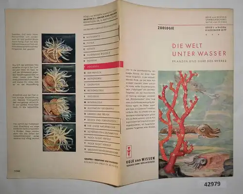 Zoologie: Die Welt unter Wasser, Pflanzen und Tiere des Meeres - Volk und Wissen Sammelbücherei, Natur und Wissen Serie