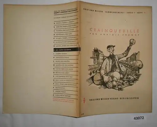 Aus guten Büchern: Crainquebille - Volk und Wissen Sammelbücherei, Dichtung und Wahrheit Serie H Band 31