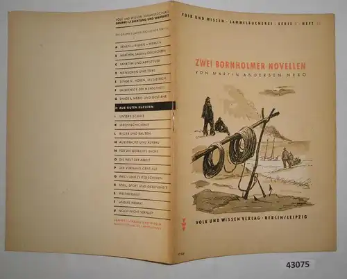 Aus guten Büchern: Zwei Bornholmer Novellen - Volk und Wissen Sammelbücherei, Dichtung und Wahrheit Serie H Band 30