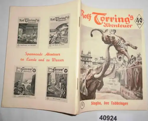 Rolf Torring Aventure Volume 72: Singha, le Porteur de la Mort