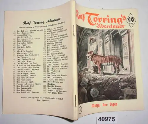 Rolf Torring 's Abenteuer Band 71: Matsu, der Tiger