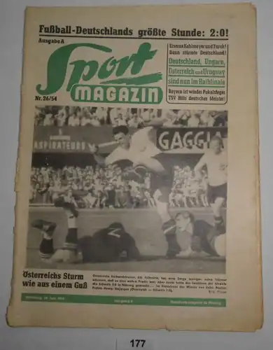 Sport Magazine n° 26/54 Édition A - millésime 9, 28 juin 1954
