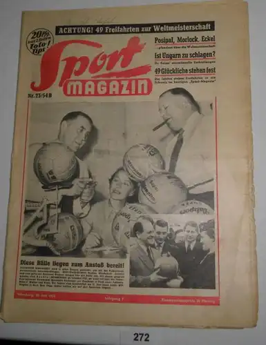 Sport Magazin Nr. 23/54 B - Jahrgang 2, 10. Juni 1954