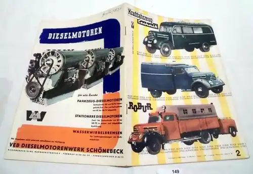 Kraftfahrzeugtechnik  - Technische Zeitschrift des Kraftfahrwesens, 9. Jahrgang Heft 2 Februar 1959